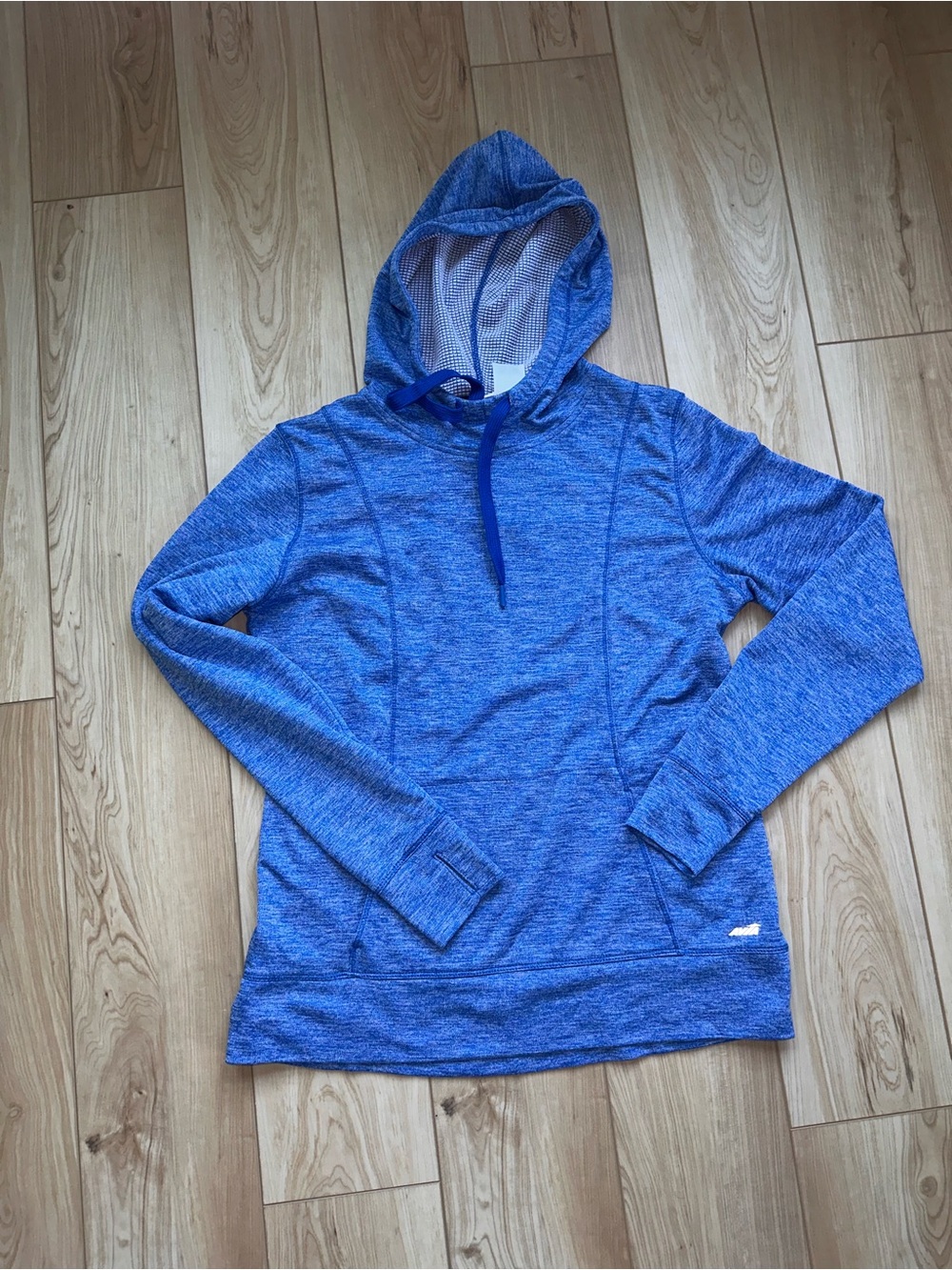 Avia Women's Heathered Royal Blue Hooded Athletic Pullover with Thumbholes